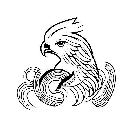hawk tattoo design idea