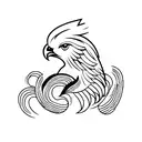 hawk tattoo design idea