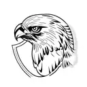 hawk tattoo design idea