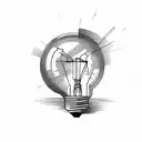 cracked light bulb tattoo design idea