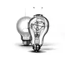 cracked light bulb tattoo design idea