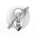 cracked light bulb tattoo design idea