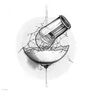 cracked light bulb tattoo design idea