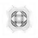 Interlaced lines in multiple directions, forming a three-dimensional sphere that gradually fades into an invisible dimen tattoo design idea