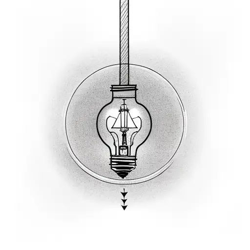 Light bulb tattoo design idea