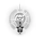 Light bulb tattoo design idea