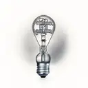 Light bulb tattoo design idea