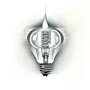 Light bulb tattoo design idea