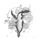 enlighten orca tattoo design idea