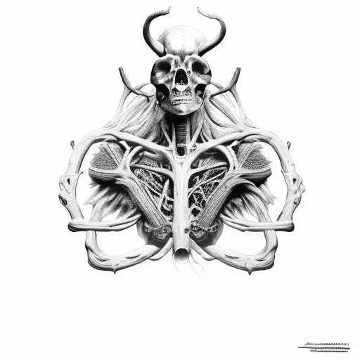 anatomy with nordic mythologi tattoo design idea