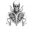 anatomy with nordic mythologi tattoo design idea