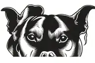 Pitbull face tattoo design idea