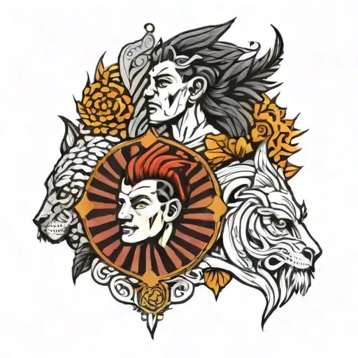 four stoic virtues  tattoo design idea