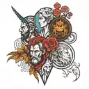 four stoic virtues  tattoo design idea