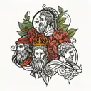 four stoic virtues  tattoo design idea