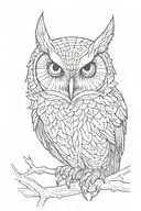owl eyes in sketch style   tattoo design idea