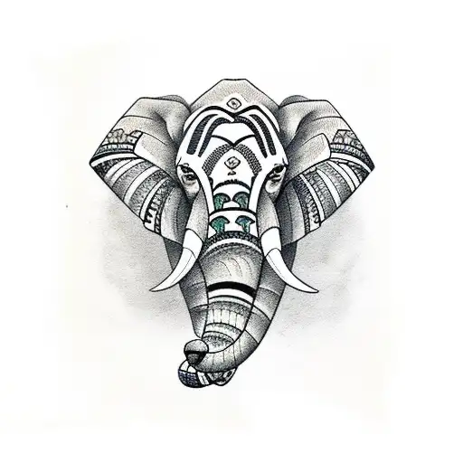 Elephant tattoo design idea