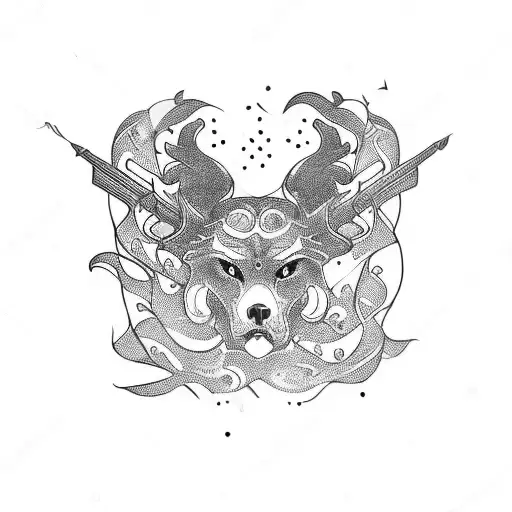 traditional snowboard elegant  tattoo design idea