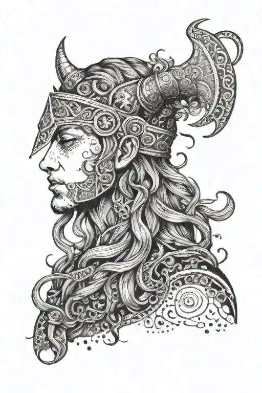alephonse klimt viking tattoo design idea