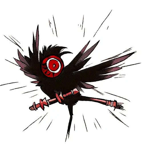 Crow sharingan tattoo design idea
