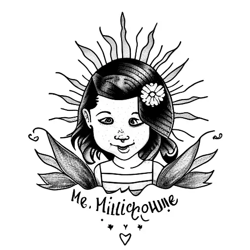 create a tattoo for my daughter that incorporates the words you are my sunshine and also has the name Molly  tattoo design idea