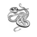 snake twins tattoo design idea