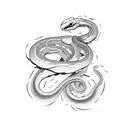 snake twins tattoo design idea