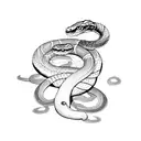 snake twins tattoo design idea