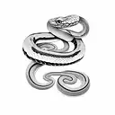 snake twins tattoo design idea