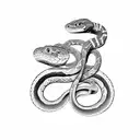 snake twins tattoo design idea