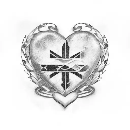 dominican flag heart Name Jazzy tattoo design idea