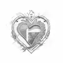 dominican republic flag heart tattoo design idea