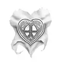 dominican republic flag heart tattoo design idea