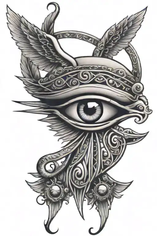 The Eye of Horus symbol tattoo design idea