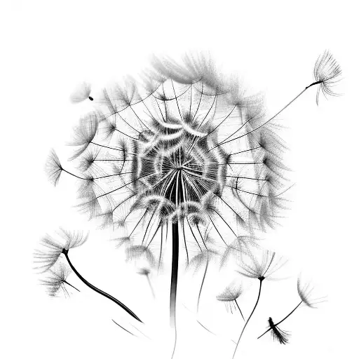 Dandelion tattoo design idea