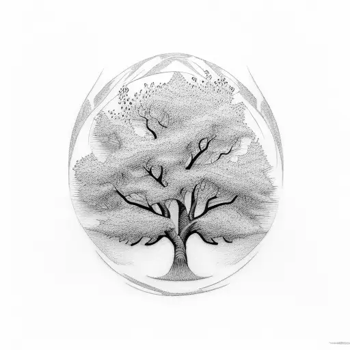 ash tree tattoo design idea