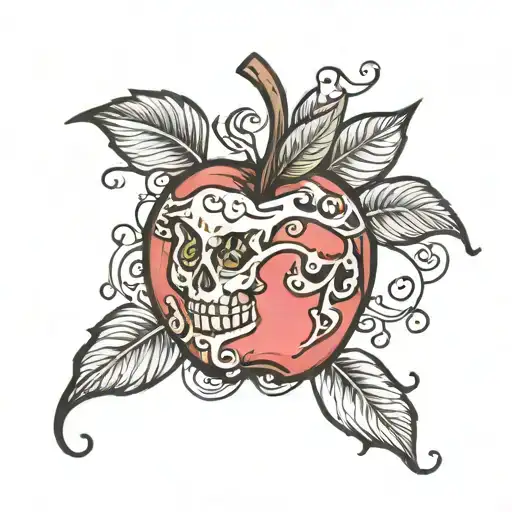 apple meal tattoo design idea