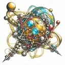 atom movement associated with ADHD tattoo design idea