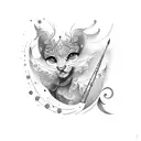 Flute with name roshni tattoo design idea