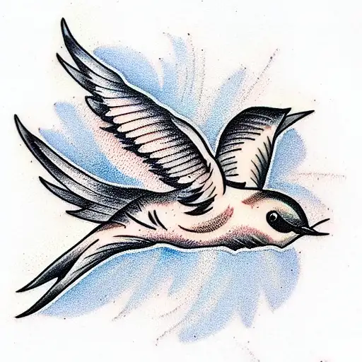 Swallow Bird tattoo design idea
