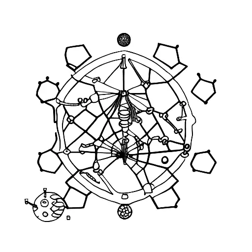 caffeine molecule  tattoo design idea