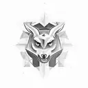 A tattoo design inspired by the concept of an alpha mentality, incorporating symbols of leadership and strength tattoo design idea