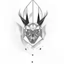 A tattoo design inspired by the concept of an alpha mentality, incorporating symbols of leadership and strength tattoo design idea