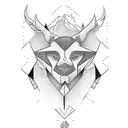 A tattoo design inspired by the concept of an alpha mentality, incorporating symbols of leadership and strength tattoo design idea