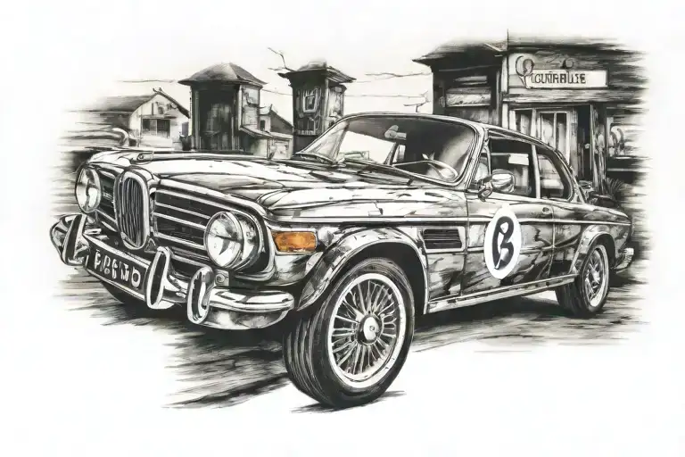 bmw car tattoo design idea