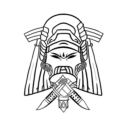 Samurai gladiator spartan  tattoo design idea