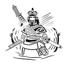 Samurai gladiator spartan  tattoo design idea