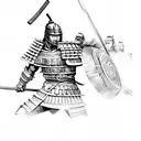 Samurai gladiator spartan  tattoo design idea