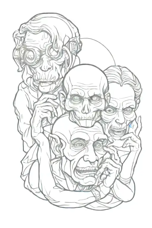 hear no evil see no evil tattoo design idea