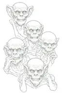 hear no evil see no evil tattoo design idea